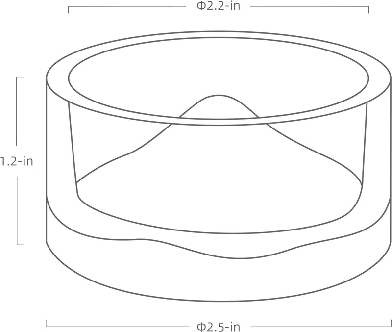 Niteangel Hamster Feeding & Water Bowls- Mount Fuji Series Glass Drinking Bowls for Dwarf Syrian Ham