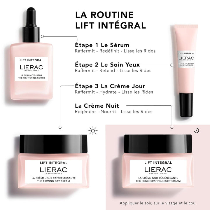 LIERAC Lift Integral La Crème Nuit Régénérante Refill, 50 ml Rose 1 Unità (Confezione da 1), Rose 1