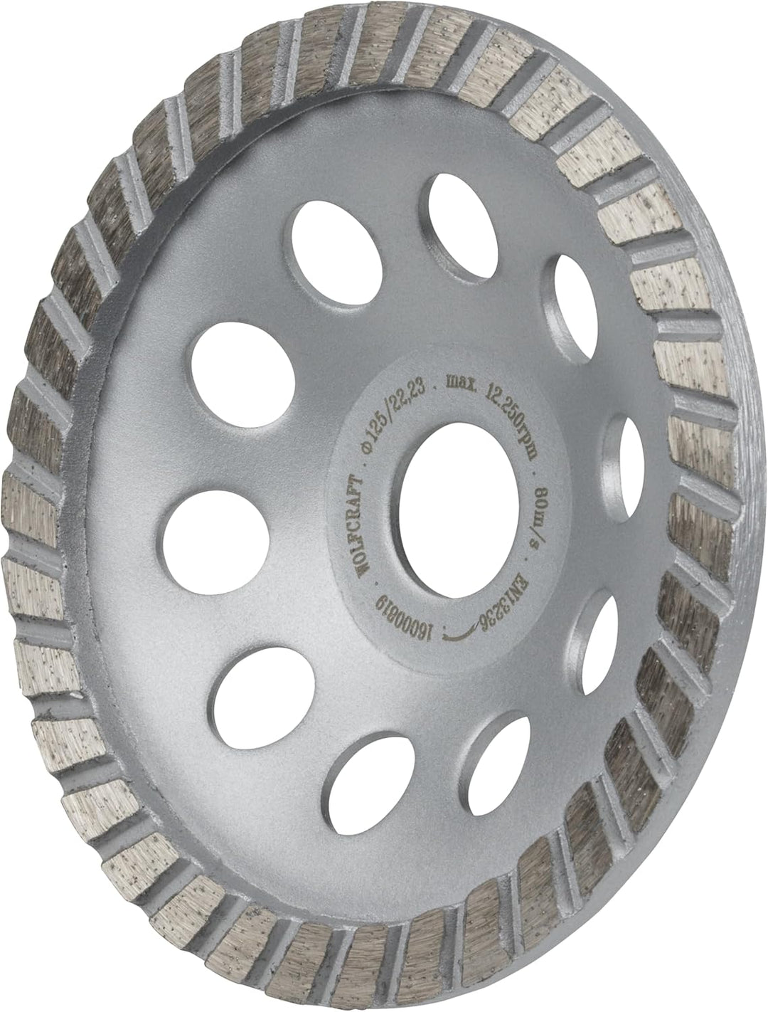 Wolfcraft Diamant-Schleiftopf "Standard" Durchmesser 125 mm, 1 Stück, 8382000 125x22,2mm, 125x22,2mm