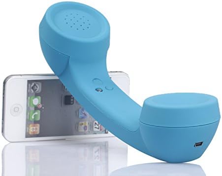 kabellose Retro-Telefonhörer Kopfhörer Bluetooth für EIN Handy mit bequemem Anruf, Blau, Blau