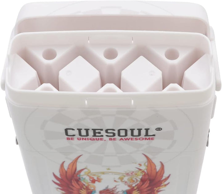 CUESOUL ANTIE Hard Dart Case, Hält 6 Steeldarts/Soft Tip Darts und zusätzliches Zubehör, mit Vier my