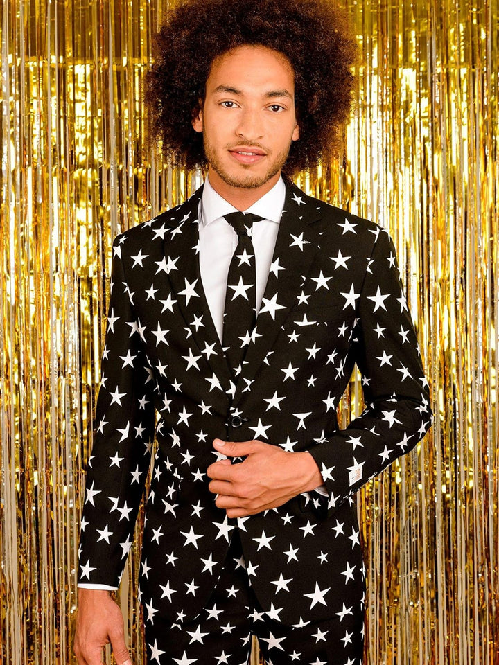 OppoSuits Herren Opposuits Halloween Suit For Men in Creepy And Stylish Print Anzug 48 Starstruck, 4