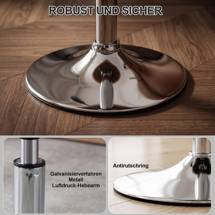 Drehhocker Sitzhocker Hocker RUND höhenverstellbar drehbar aus Kunstleder Farbauswahl Duhome 428S, F