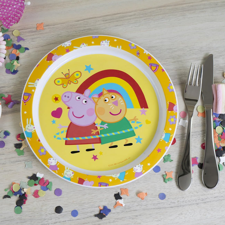 Kindergeschirr Peppa Pig 3teilig PP, Geschirrset, Teller, Schale, Becher, Kunststoff, unzerbrechlich