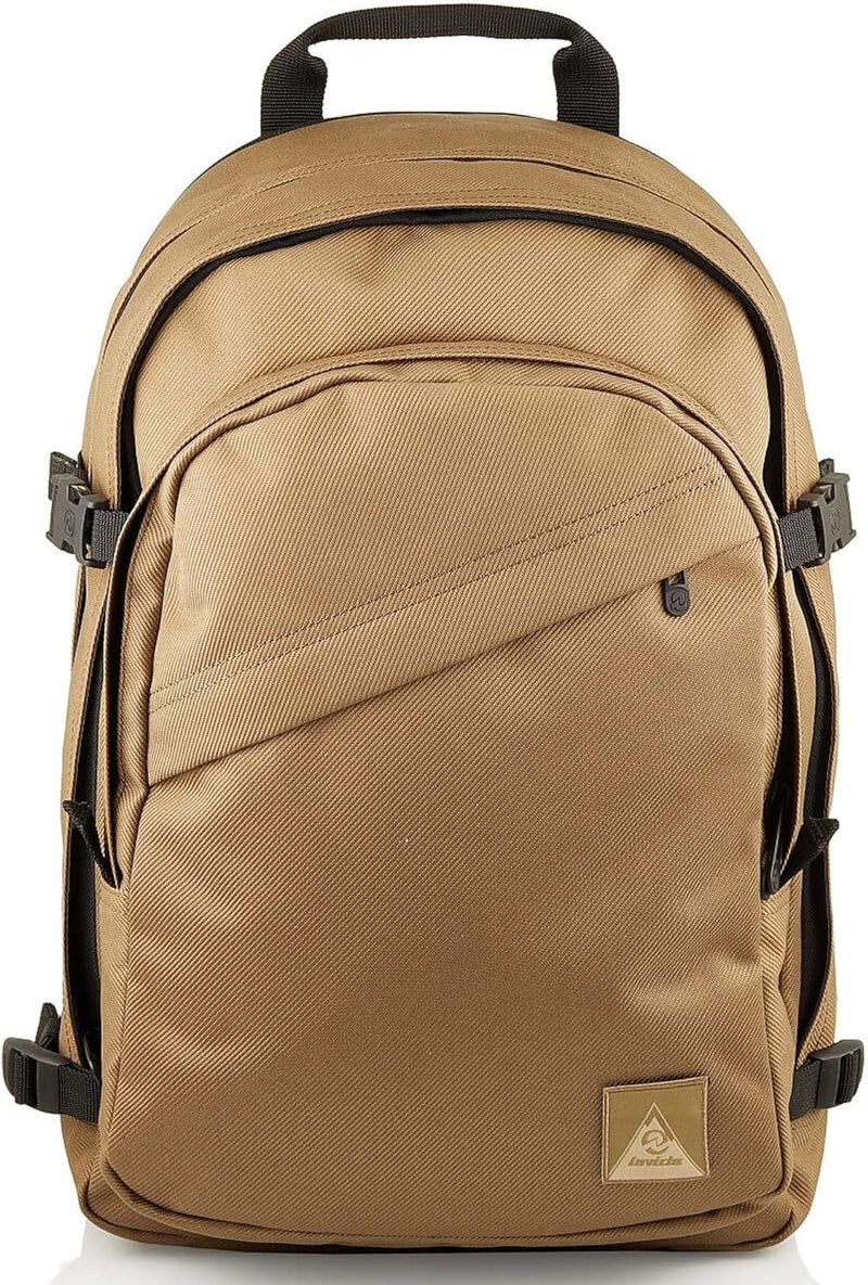 Invicta Round Plus Backpack Geräumiger Rucksack, praktisch & unisex, mit Laptopfach für Uni, Arbeit,