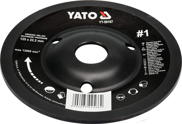 Yato Profi Raspelscheibe für Winkelschleifer Auswahl 115 mm 125 mm Schleifscheibe Holzscheibe Holz F