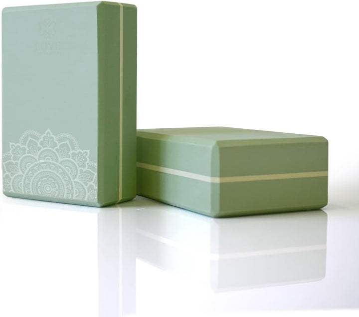 Love Generation - Yoga Block - High Density Eva - für Yoga, Fitness, Pilates und Stretching (Grün)