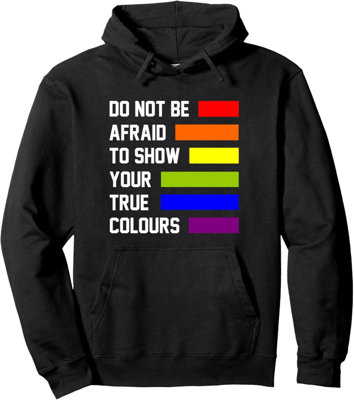 Gay LGBTQ Trans Bi Regenbogen CSD Geschenk show true colours Pullover Hoodie
