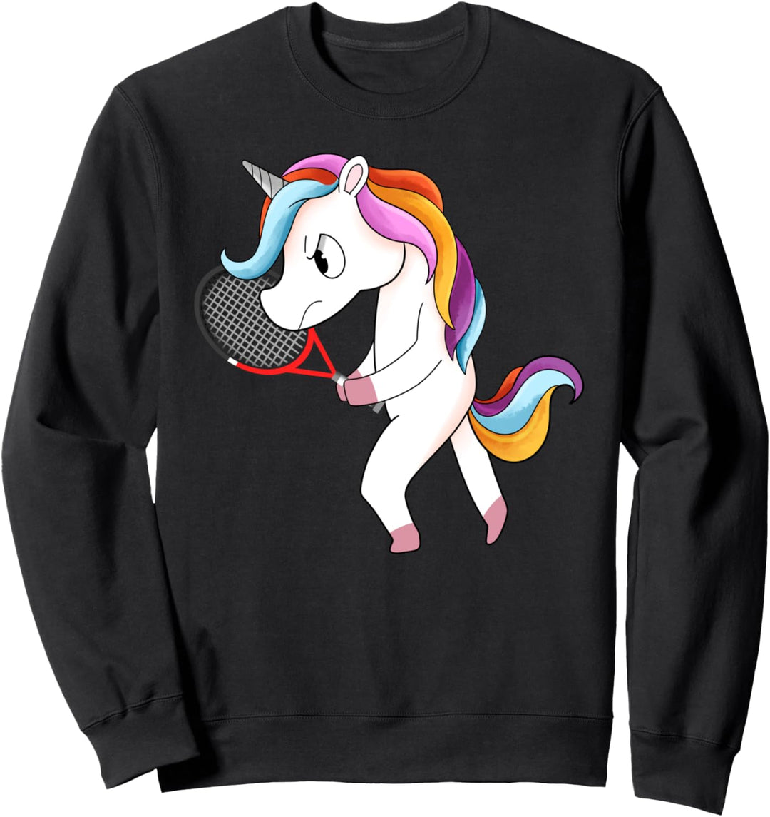Einhorn spielt Tennis Sweatshirt