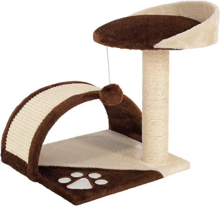 lionto Kratzbaum Kletterbaum Katzenkratzbaum Katzenbaum Höhe 43 cm, braun/beige Braun/Beige 43 cm, B