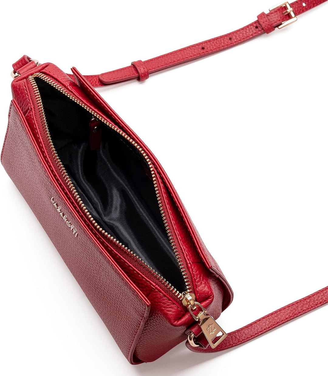 Lazarotti Bologna Leder Umhängetasche Damen | verstellbarer Schultergurt | mittelgrosse Crossbody Ba