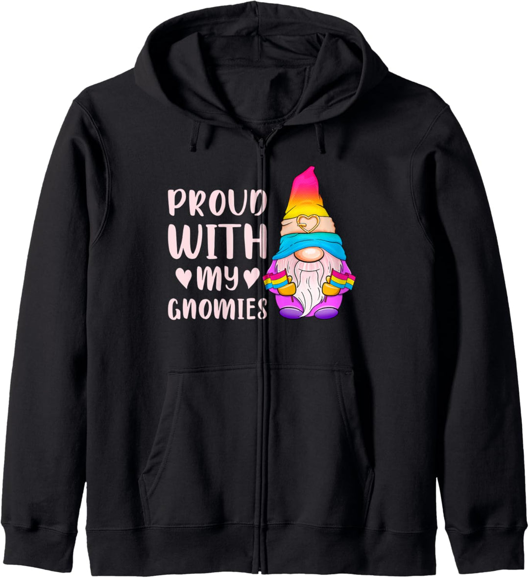 Pansexueller Gnom, LGBT-Stolz, Pan-Farben Kapuzenjacke