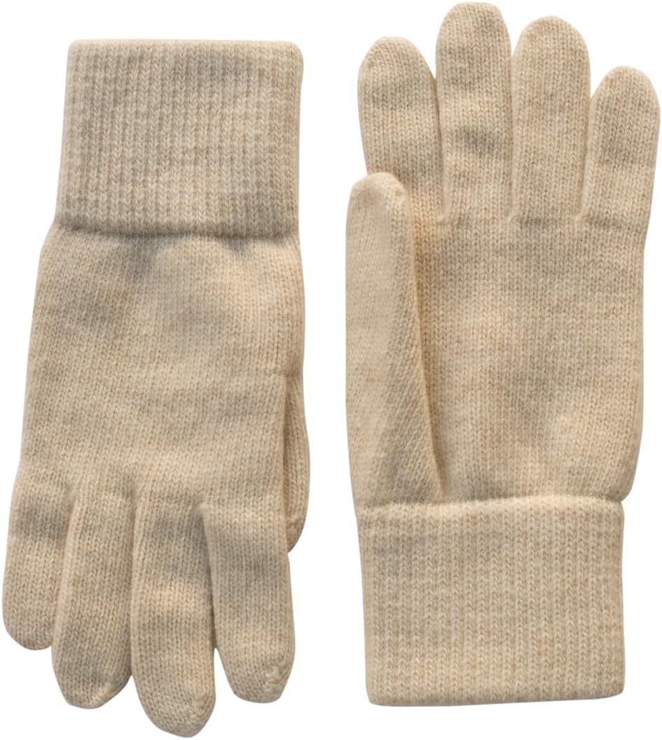 Merino Damen Wollhandschuhe/Fingerhandschuhe, 100% Wolle Merino extrafein 6.5 Beige, 6.5 Beige