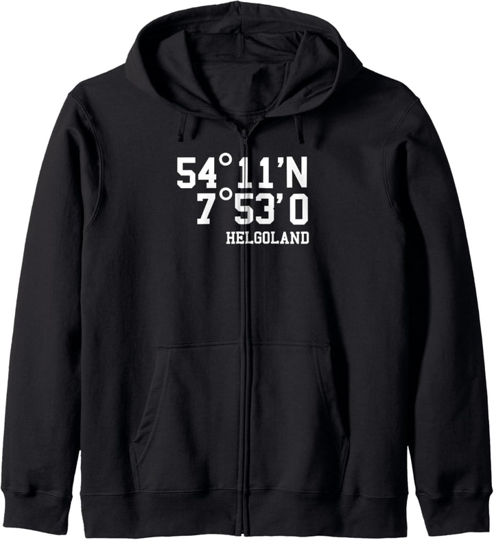Helgoland Koordinaten Nordsee Insel Urlaub Geschenk Kapuzenjacke
