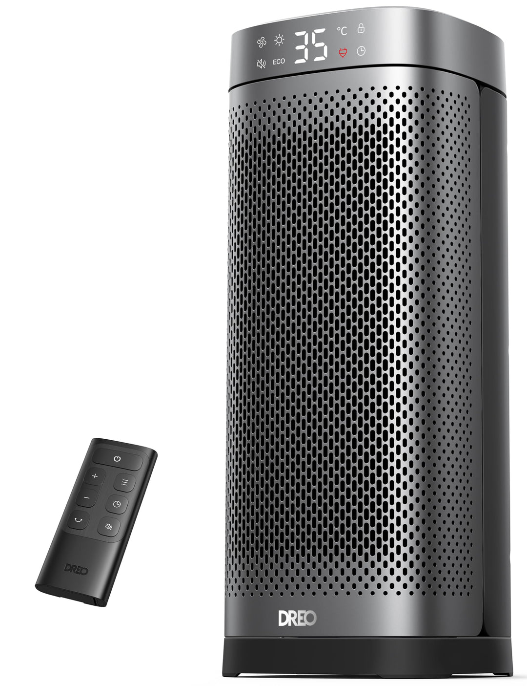 Dreo 16 Inch Electric Heater, Energy Efficient Space Heaters with Thermostat, 70° Oscillating Remote