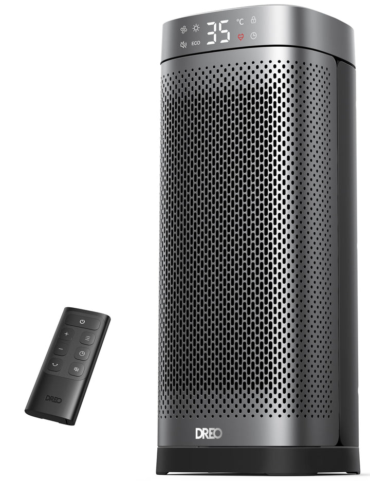 Dreo 16 Inch Electric Heater, Energy Efficient Space Heaters with Thermostat, 70° Oscillating Remote