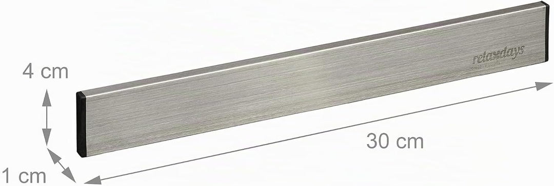 Relaxdays Magnetleiste Edelstahl, selbstklebend, 30 cm lang, Wand Magnetschiene für Messer &amp; Werkzeu