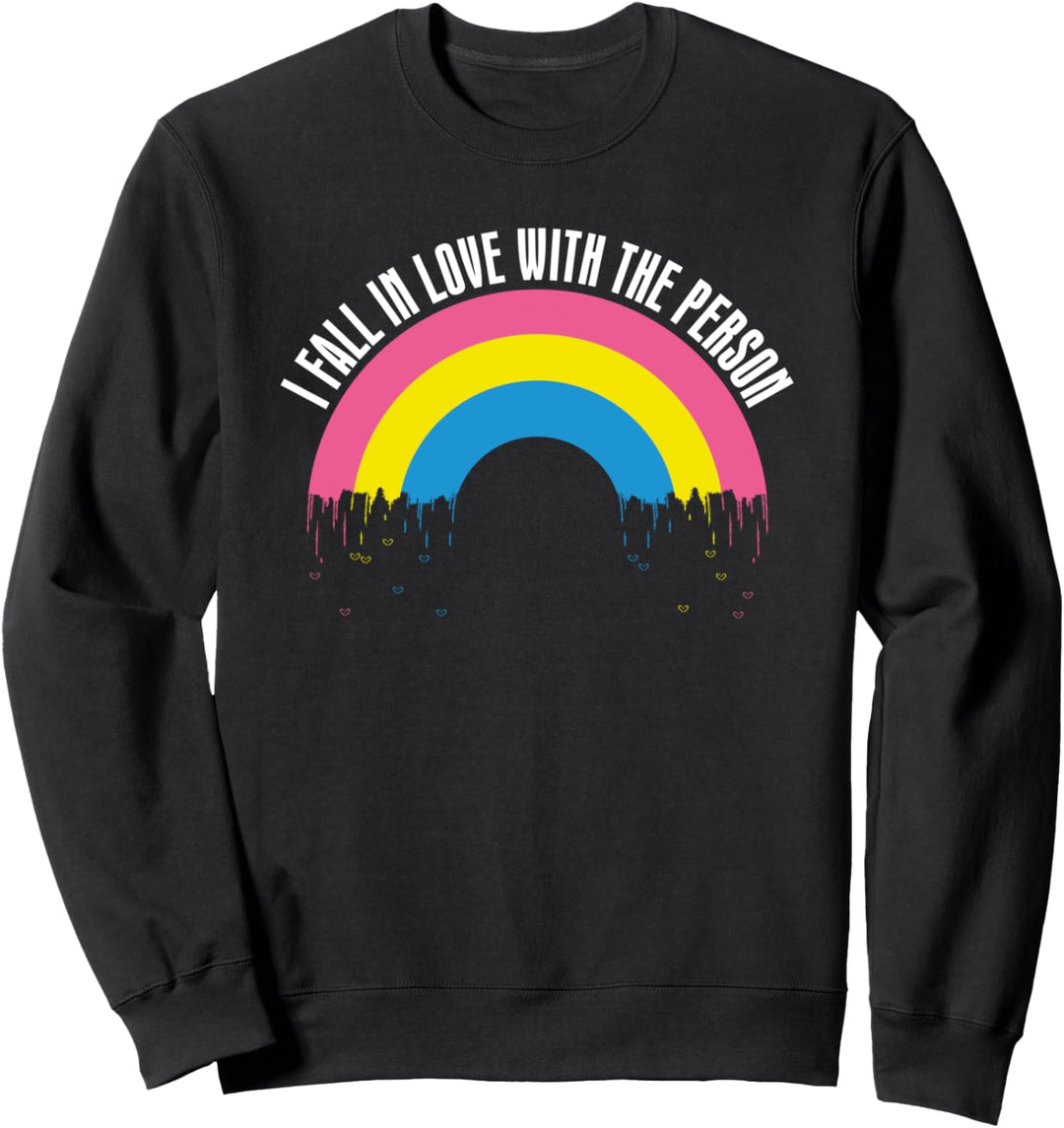 Ich verliebe mich in die Person Queer Geschenk Pansexuell Sweatshirt