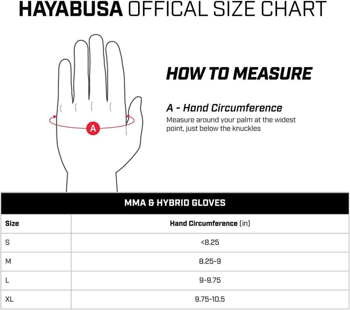 Hayabusa T3 7oz MMA Hybridhandschuhe. Ideal für Kampf M Schwarz, M Schwarz