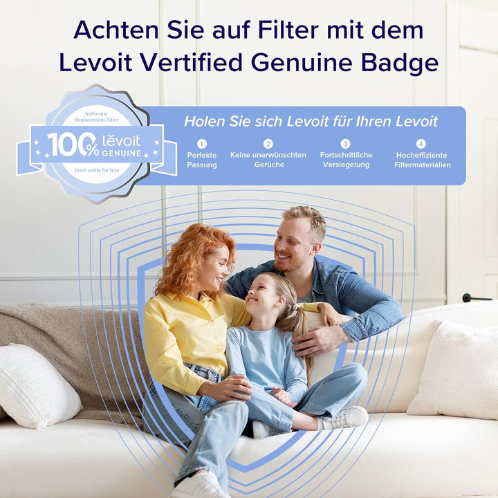 LEVOIT Vital 200S Originaler Ersatzfilter, HEPA Filter, hocheffizienter Aktivkohlefilter und Vorfilt