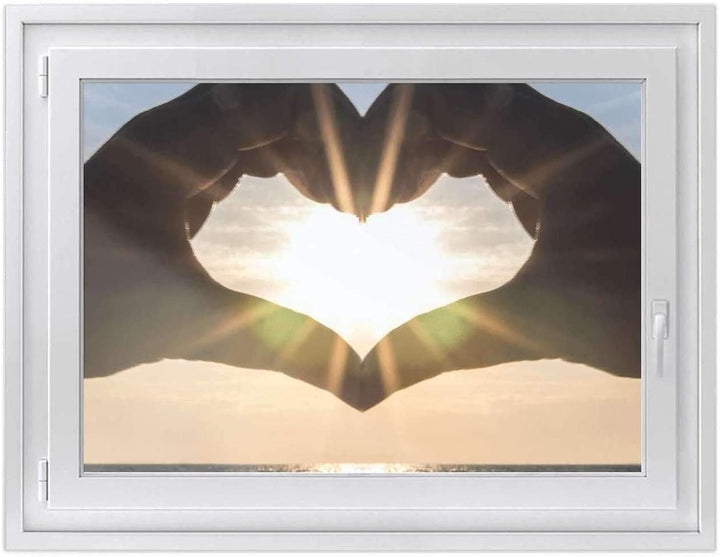 Fenster-Deko Fensterbild I Sonnenschutz Fenster Aufkleber I Deko für Bad, Küche, Kinderzimmer - Farb