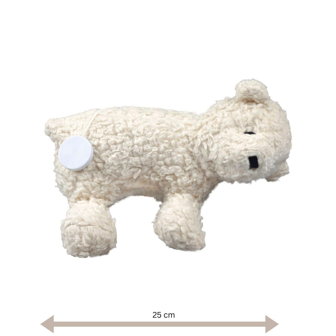Efie Bio-Spieluhr Teddy – 100% Baumwollplüsch (kbA), Füllung aus Schurwolle (kbT) – GOTS-zertifizier