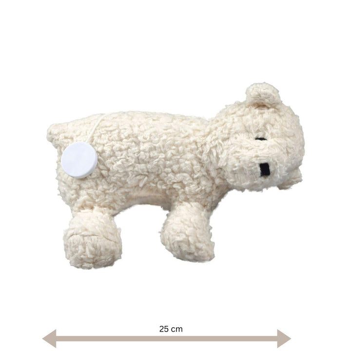 Efie Bio-Spieluhr Teddy – 100% Baumwollplüsch (kbA), Füllung aus Schurwolle (kbT) – GOTS-zertifizier