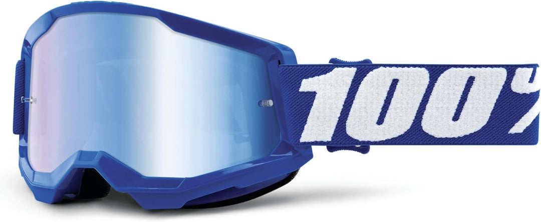 Desconocido Brille 100% Strata 2 22, Sport, Blau, verspiegelt (blau), Unisex, Erwachsene
