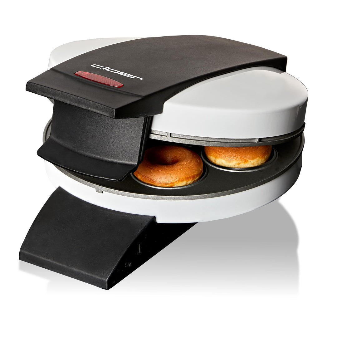 Cloer 6121 Donut Maker für 6 Mini-Donuts oder Bagels, Antihaftbeschichtung, rote Kontrollleuchte, pl