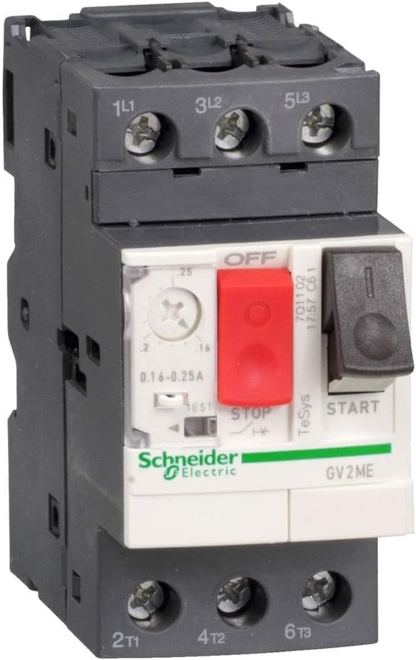 Schneider Electric | GV2ME16 - Motorschutzschalter, 3p, 9-14A, Tasterbetätigung, Schraubanschluss -
