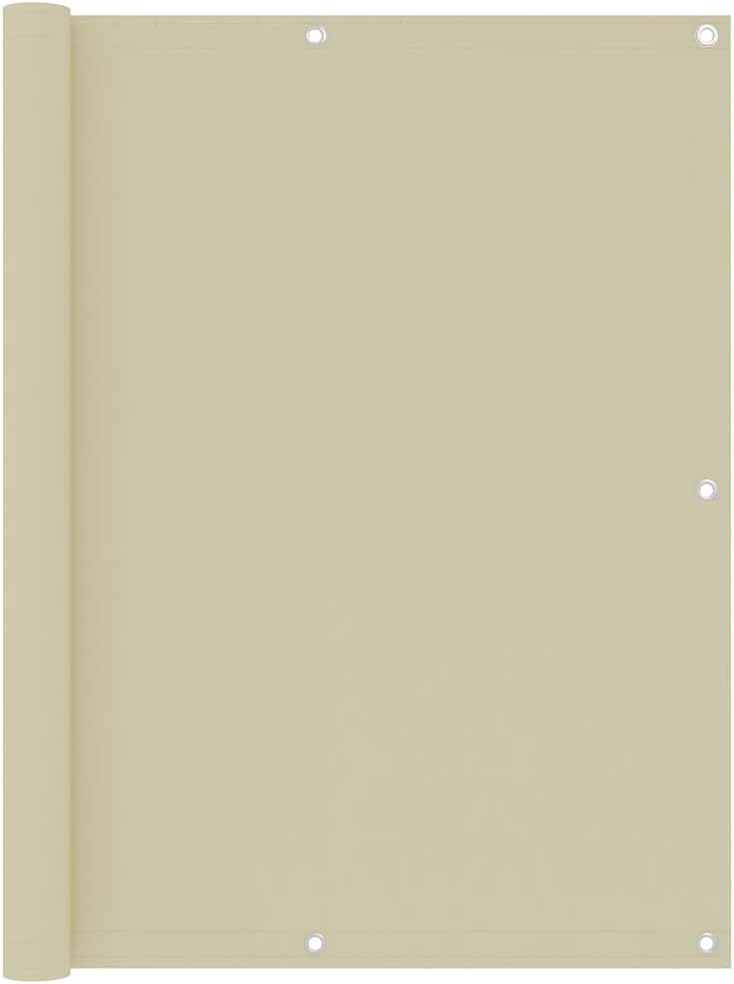 WIFESE Balkon Sichtschutz Terrasse 120x400 cm mit Ösen und PE Seil Balkonbespannung UV-Schutz Balkon