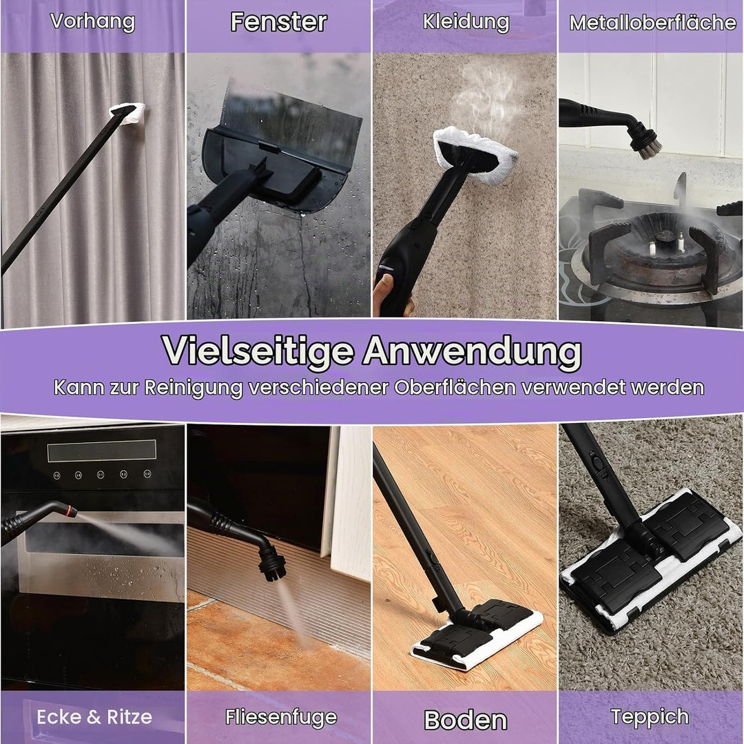 GOPLUS Dampfreiniger, Dampfdruck: max. 4,0 bar, variabler Dampf, Aufheizzeit: 5 Min., Leistung: 2000