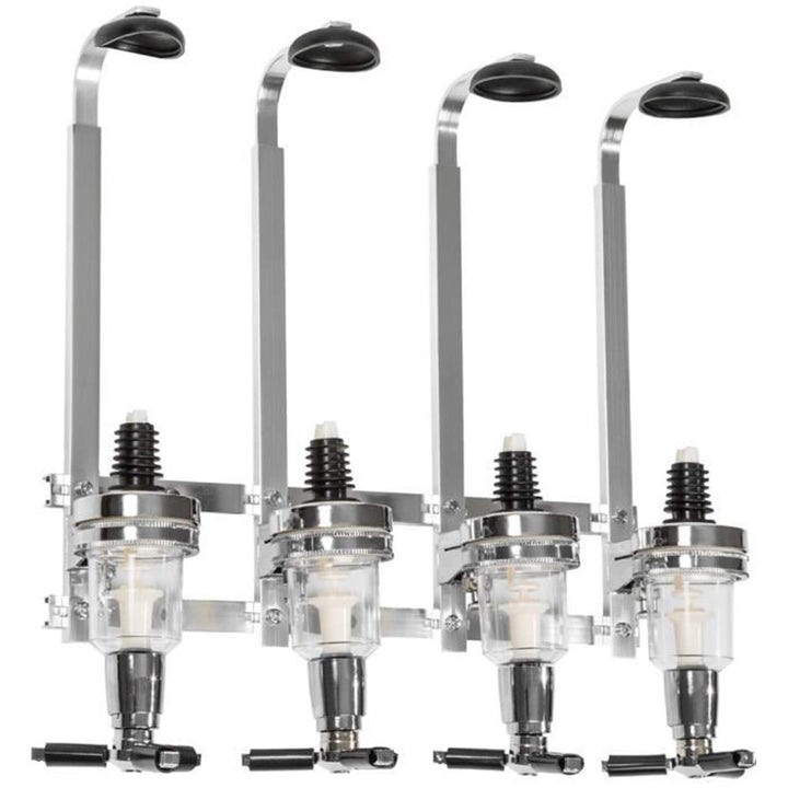 Bar Butler: Aluminium-Flaschenhalter und Dosierer, 4-fach, für Wandmontage (Bar Flaschenhalter)Flasc