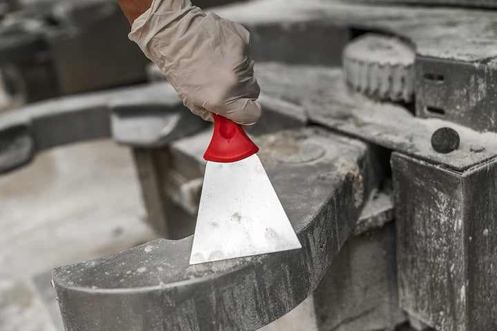 Vikan - Hygiene - Handschaber - Mit Edelstahlklinge - Rot - Breit, rot