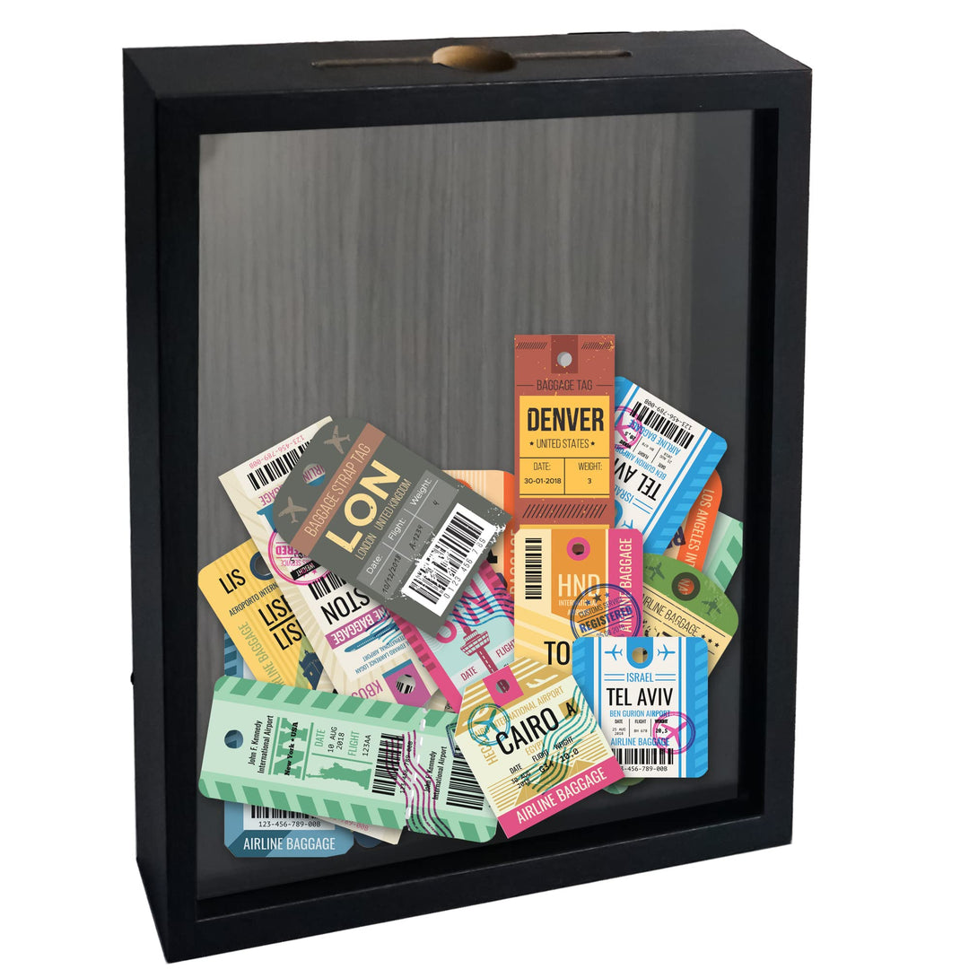 FramePro Bilderrahmen für Ticket Shadow Box 3D Rahmen zum Befüllen Tiefer Aufbewahrungsboxen Glassch