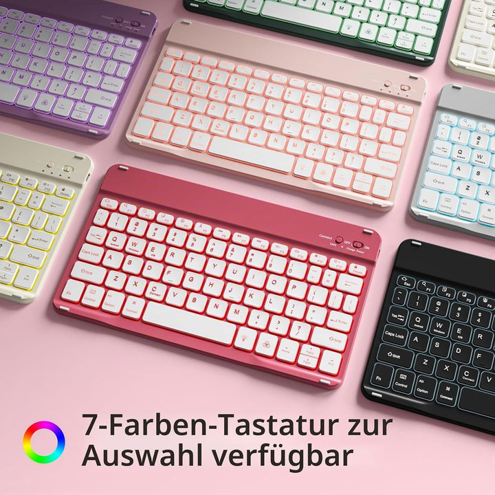 Tastatur Hülle für iPad 10. Generation 10,9" 2022 &amp; iPad 11th Gen A16 2025 mit Stifthalter, TPU Rück