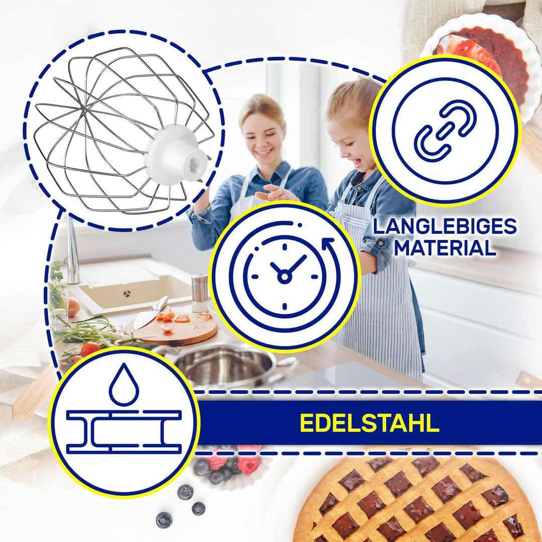 MONTERAL Schneebesen für die Küchenmaschine mit dem Originalcode BR67051257 67051257 für Braun Multi