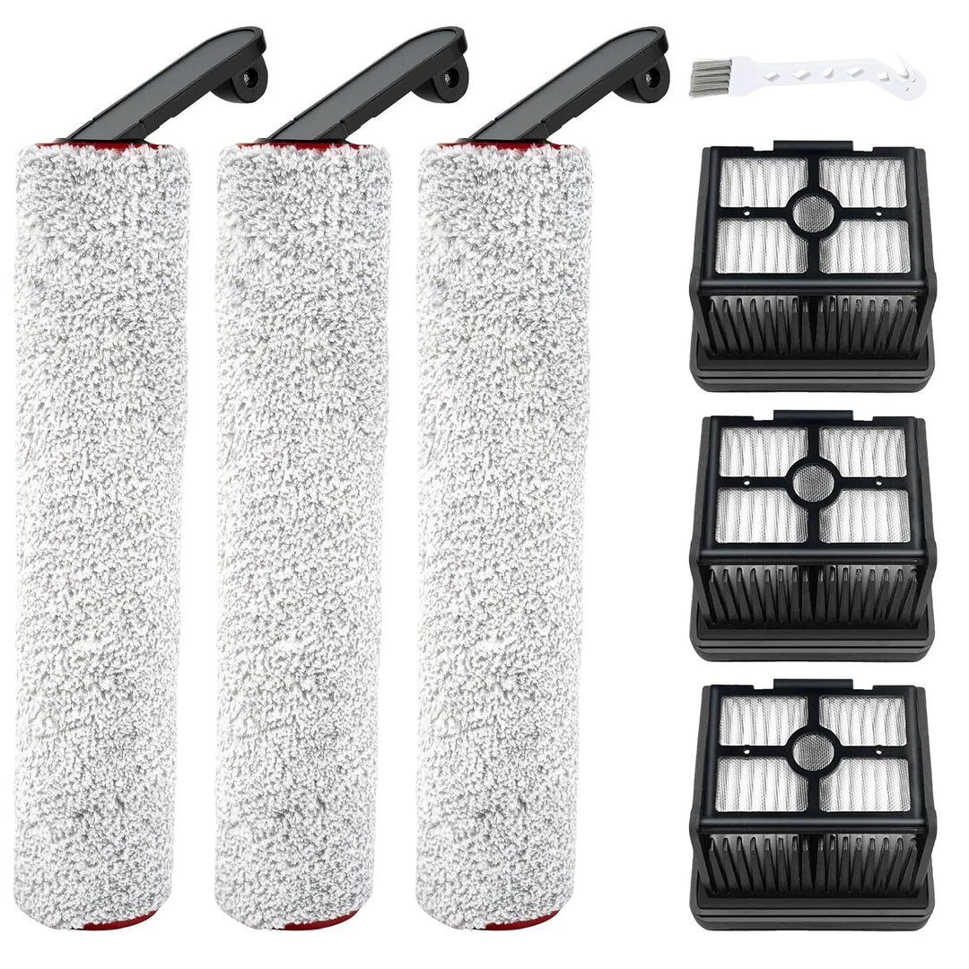 PeakLife Bürstenrolle + Filter Zubehör Nur für Dreame H12 Pro, H12 Dual, 3 Bürstenrolle, 3 Filter, 1