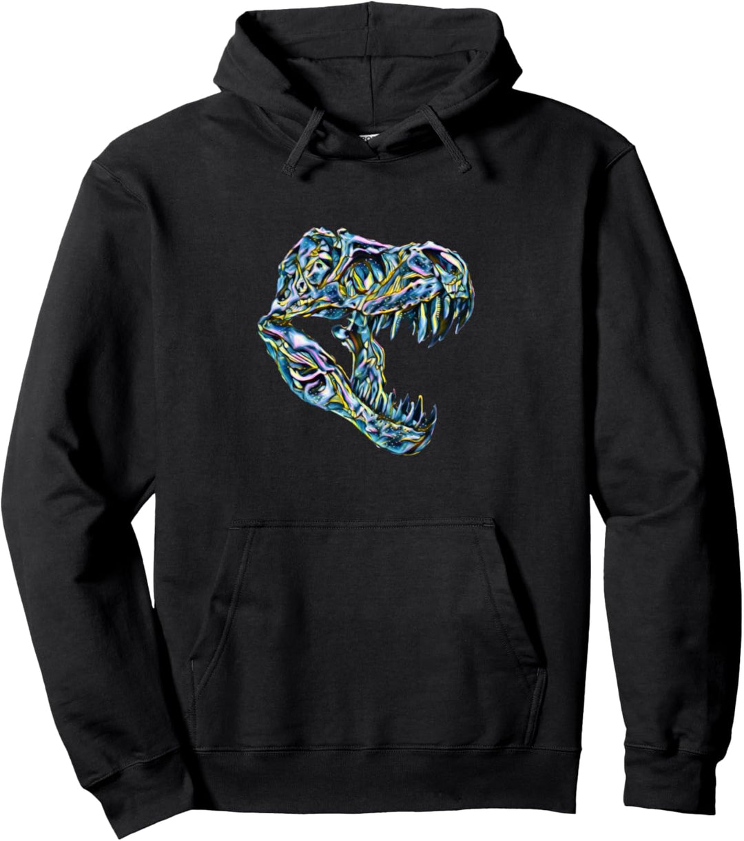 T-Rex Schädel Motiv Tyrannosaurus Rex Urzeit Dinosaurier Pullover Hoodie