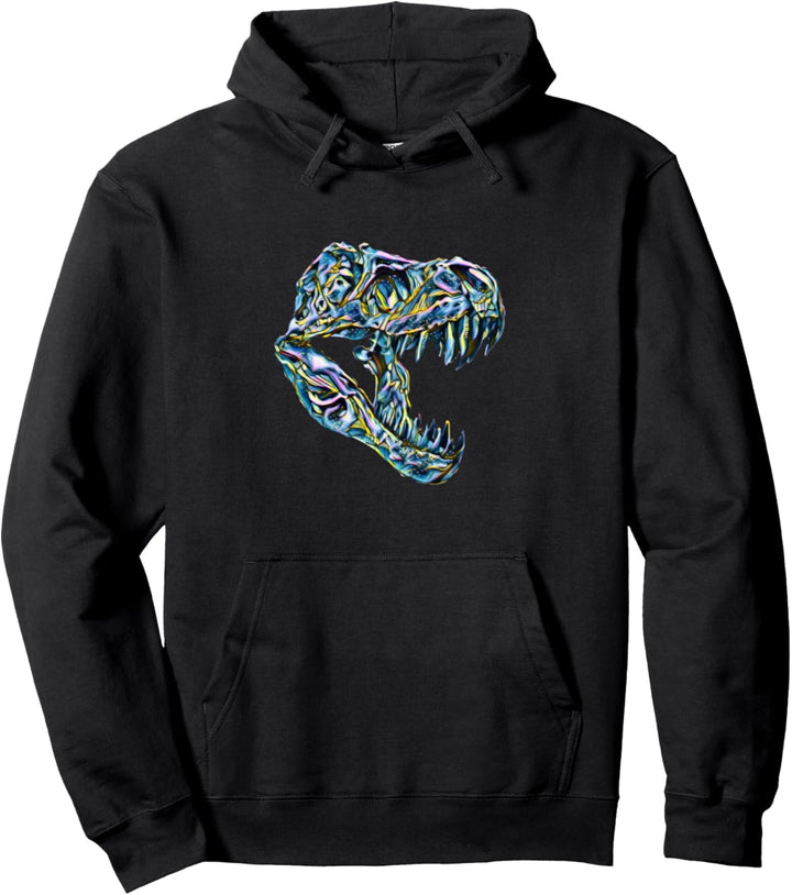 T-Rex Schädel Motiv Tyrannosaurus Rex Urzeit Dinosaurier Pullover Hoodie