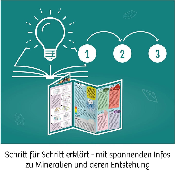 Kosmos 617202 Mineralien Ausgrabungs-Set, Grabe echte Mineralien selbst aus, mit Hammer und Meissel,