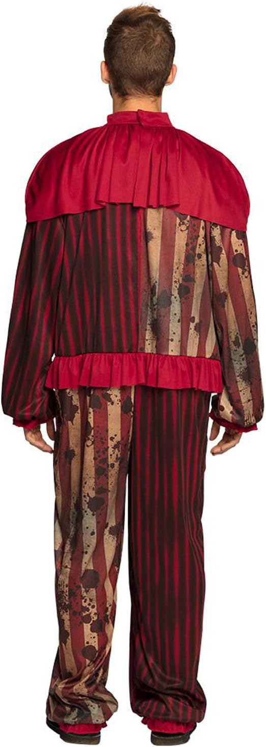 Boland - Kostüm Mitternachts-Clown, Overall mit Kragen, Herren, Horror, Clown, Psycho, Halloween, Ka