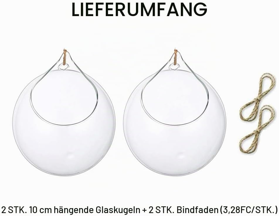 Hängende Glaskugel Vase Glaskugel 6 Pcs Grosse Öffnung Sukkulenten Aufhängen Terrarium Glas Flower A