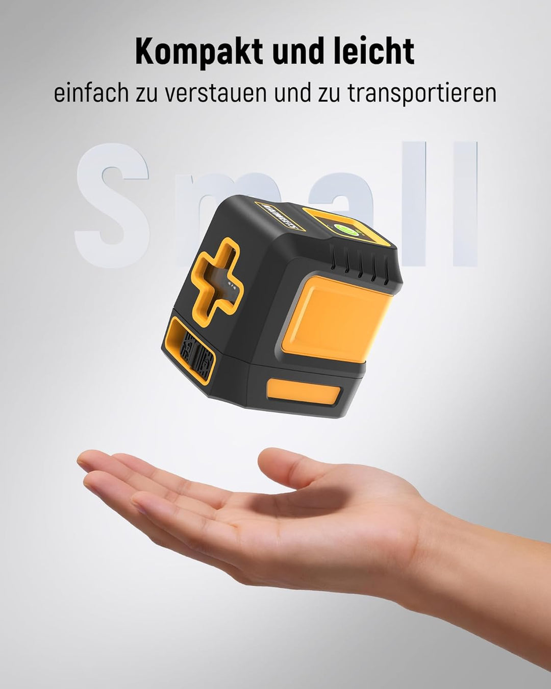 Kreuzlinienlaser Grün Selbstnivellierend, KAIWEETS T03 Laser-Wasserwaage (Arbeitsbereich: 30 m, Gena