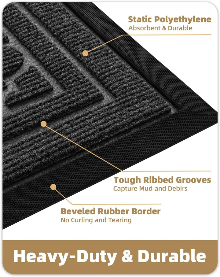 Color G Fussmatte Aussen Robuster 43.5 x 75 cm, rutschfest Fussmatte Aussen, Waschbar Schmutzfangmat