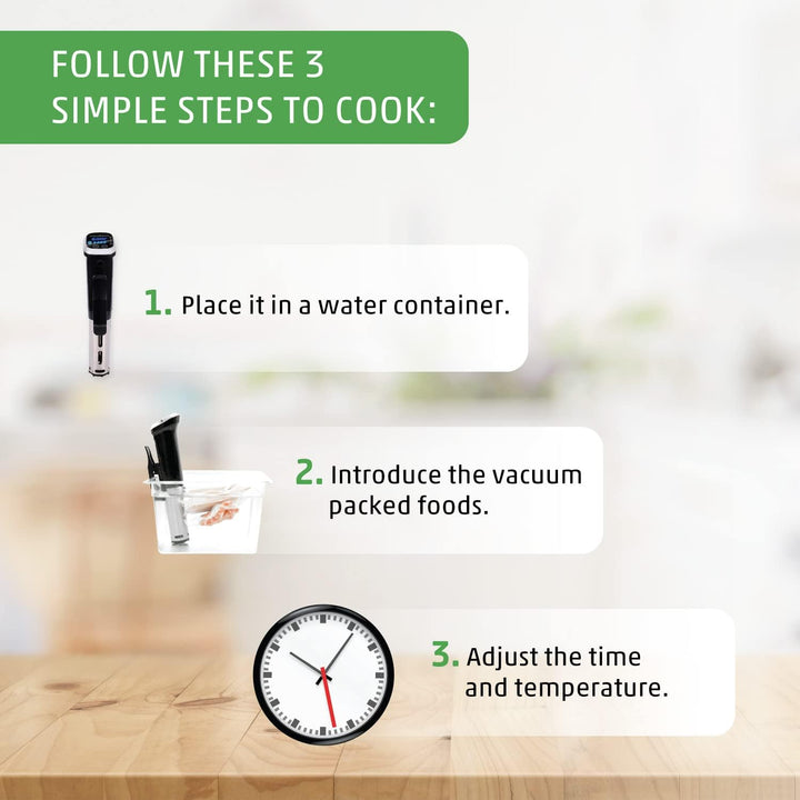 MakeCuisine - Roner Niedertemperatur- und Vakuumgaren - Roner sous vide - Wasserdicht - WIFI Verbind