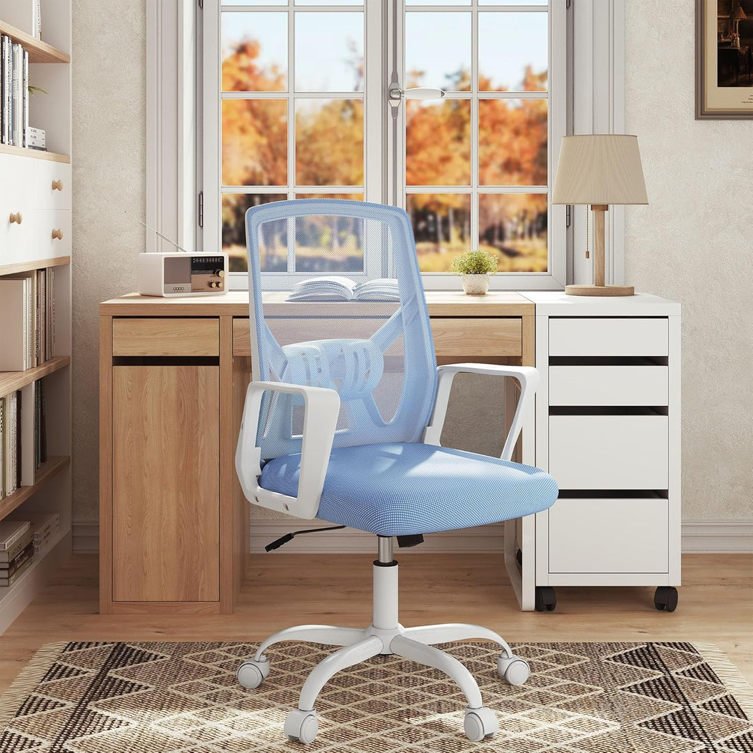 Ergonomischer Bürostuhl, Computerstuhl mit Faltbarer Rückenlehne, Höhenverstellbarer Arbeitsstuhl Dr