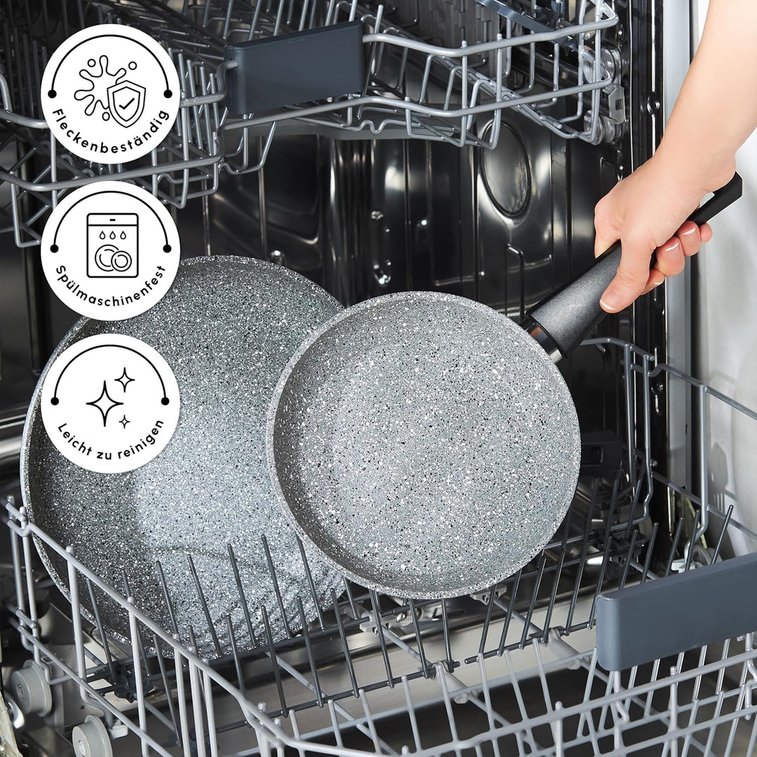 KARACA Gris Biogranit Pfannenset, 2-teilig - Perfekte Küchenbegleiter für müheloses Kochen