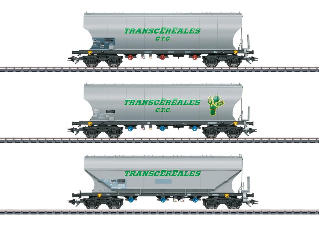 Märklin 46346 - Güterwagen-Set Getreidesilowagen mit 3 Wagen, Spur H0