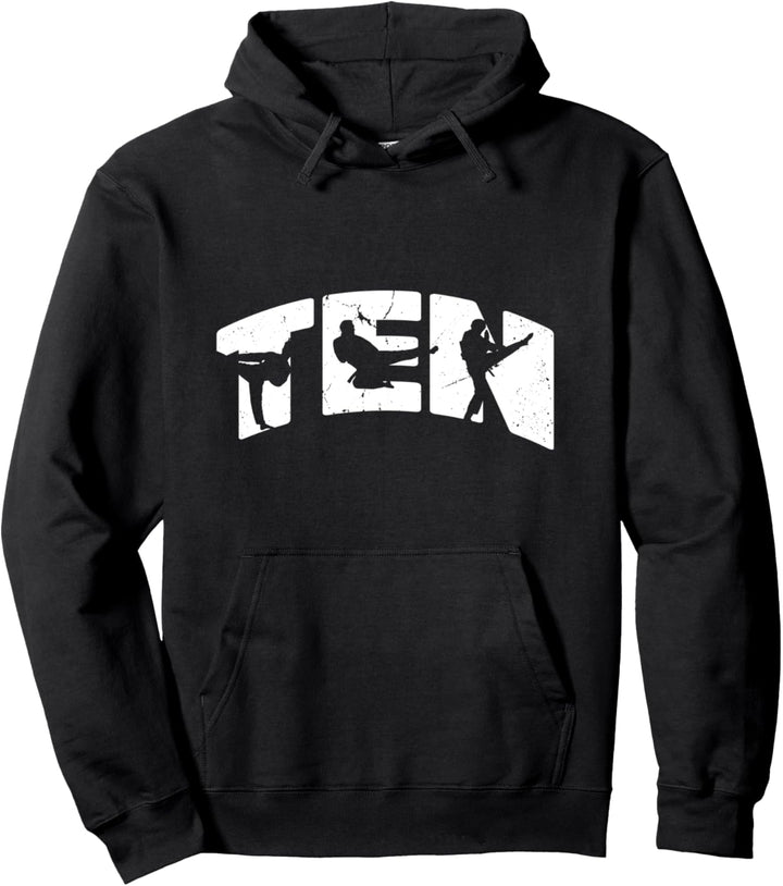 Taekwondo-Kämpfer zum 10. Geburtstag, 10. Geburtstag, Mädchen, Jungen, Kind Pullover Hoodie